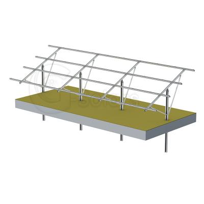 U-shaped ground pile mounting bracket system